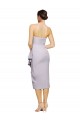 Sleeveless Strapless Stretch Crepe Arctic Lilac Cocktail Length High Low Evening Gown / Prom Dress / Bridesmaid Dress London