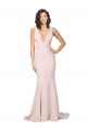 Sleeveless V-Neck Stretch Crepe Pink Sweep Train Black Tie Evening Gown / Prom Dress / Bridesmaid Dress London