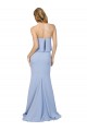 Sleeveless Strapless Stretch Crepe Light Sky Blue Long Formal Dress / Bridesmaid Dress London
