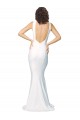 Sleeveless High Neck Stretch Crepe Ivory Long Formal Evening Gown / Prom Dress / Bridesmaid Dress London