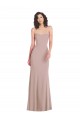 Sleeveless Strapless Stretch Crepe Dusty Pink Long Formal Dress / Bridesmaid Dress London