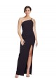 Sleeveless Strapless Stretch Crepe Black Long Formal Evening Gown / Prom Dress / Bridesmaid Dress London