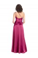 Sleeveless One Shoulder Stretch Satin Fuchsia Long Formal Evening Gown / Prom Dress / Bridesmaid Dress London