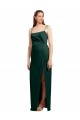 Sleeveless Square Neck Stretch Satin Hunter Long Formal Evening Gown / Prom Dress / Bridesmaid Dress London