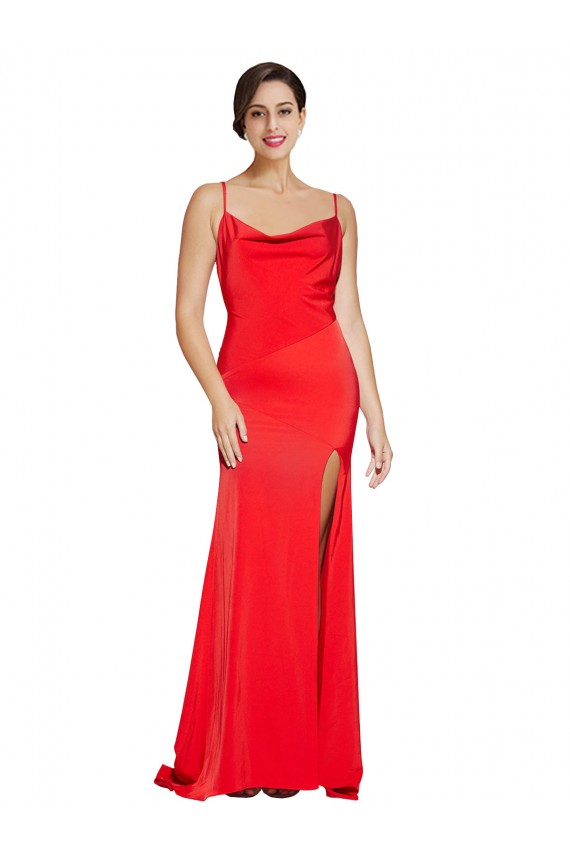 Sleeveless Strapless Stretch Satin Red Long Formal Evening Gown / Prom Dress / Bridesmaid Dress London