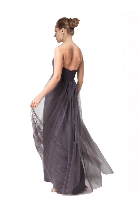Cap Sleeves Sweetheart Tulle Vintage Rose Long Bridesmaid Dress London