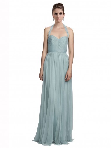 Sleeveless Halter Neck Tulle Long Bridal Party Dress / Evening Dress London