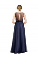 Sleeveless Boat Neck Tulle Burgundy Long Semi Formal Evening Dress / Bridesmaid Dress London