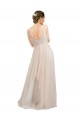 Sleeveless Scoop Neck Tulle Pink Long Semi Formal Evening Dress / Bridesmaid Dress London