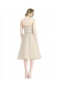 Sleeveless Strapless Tulle Cocktail Length Bridesmaid Dress London