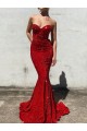 Sleeveless Sweetheart Velvet Sequin Burgundy Court Train Prom Dress / Evening Gown London