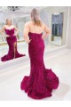 Sleeveless Sweetheart Velvet Sequin Shown Color Sweep Train Evening Dress London