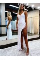 Sleeveless V-Neck Velvet Sequin Shown Color Long Prom Dress / Evening Dress London