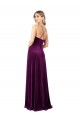 Sleeveless V-Neck Stretch Velvet Grape Long Formal Evening Gown / Prom Dress / Bridesmaid Dress London