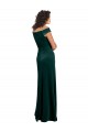 Cap Sleeves Square Neck Stretch Velvet Dark Green Long Formal Evening Gown / Prom Dress / Bridesmaid Dress London